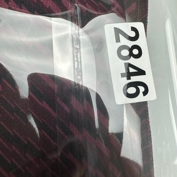 Lululemon Wunder Under Leggings Womens 6 Maroon Black Geo Cropped Stretch Active - Picture 11 of 12